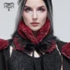 Accessories Devil Fashion Alvar Scarf Black & Burgundy 2 Accessories Devil Fashion Alvar Scarf Black & Burgundy