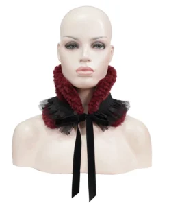 Accessories Devil Fashion Alvar Scarf Black & Burgundy 16 Accessories Devil Fashion Alvar Scarf Black & Burgundy