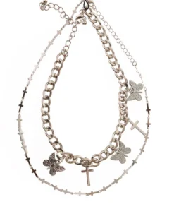 Banned Apparel New Arrivals Banned Butterfly Crossed Choker