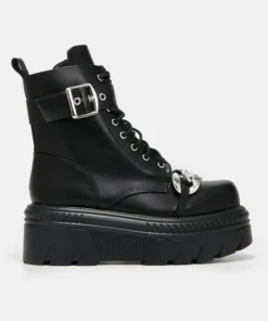 Koi Footwear Koi Epoine Chunky Stomper Chain Boots Ladies 7 Koi Footwear Koi Epoine Chunky Stomper Chain Boots Ladies