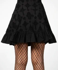 Killstar Amelie Flocked Mini Skirt Ladies 9 Killstar Amelie Flocked Mini Skirt Ladies