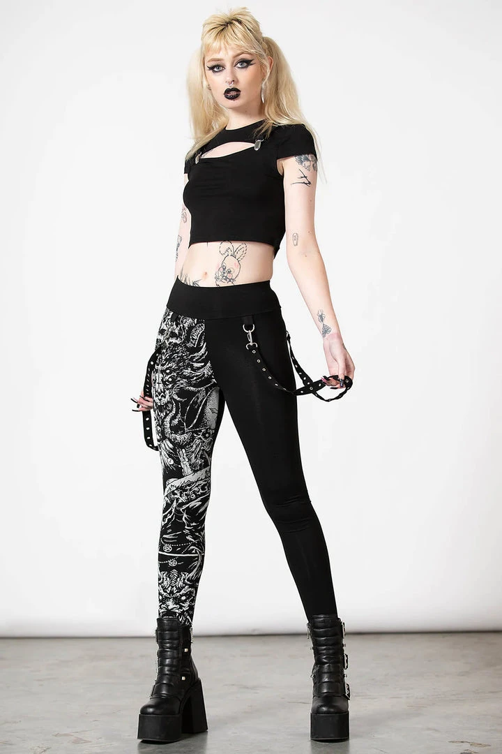 Killstar Amnesia Leggings Ladies 3 Killstar Amnesia Leggings Ladies