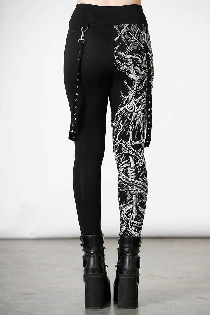 Killstar Amnesia Leggings Ladies 6 Killstar Amnesia Leggings Ladies