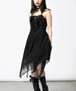 Ladies Killstar Anshee Lace Up Dress 10 Ladies Killstar Anshee Lace Up Dress