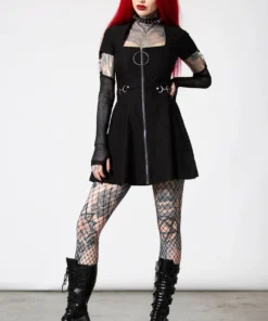 Killstar Anti Everything Zip Dress Ladies 10 Killstar Anti Everything Zip Dress Ladies