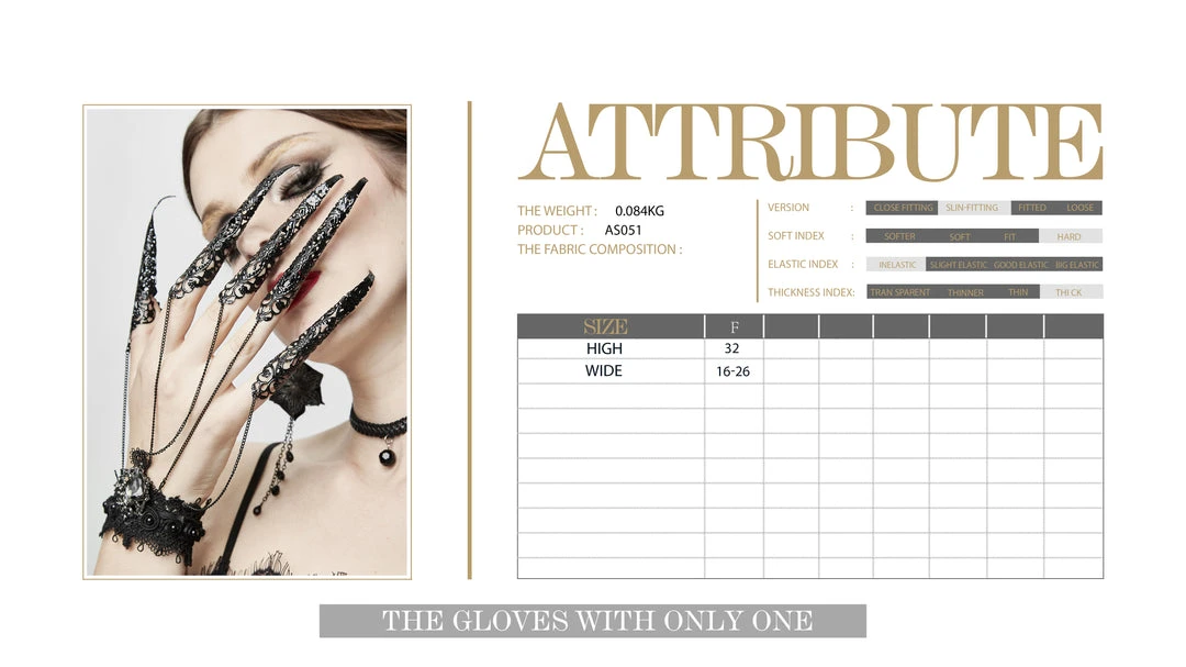 Devil Fashion Gothic Glove 8 Devil Fashion Gothic Glove