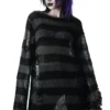 Killstar Ash Distress Knit Sweater