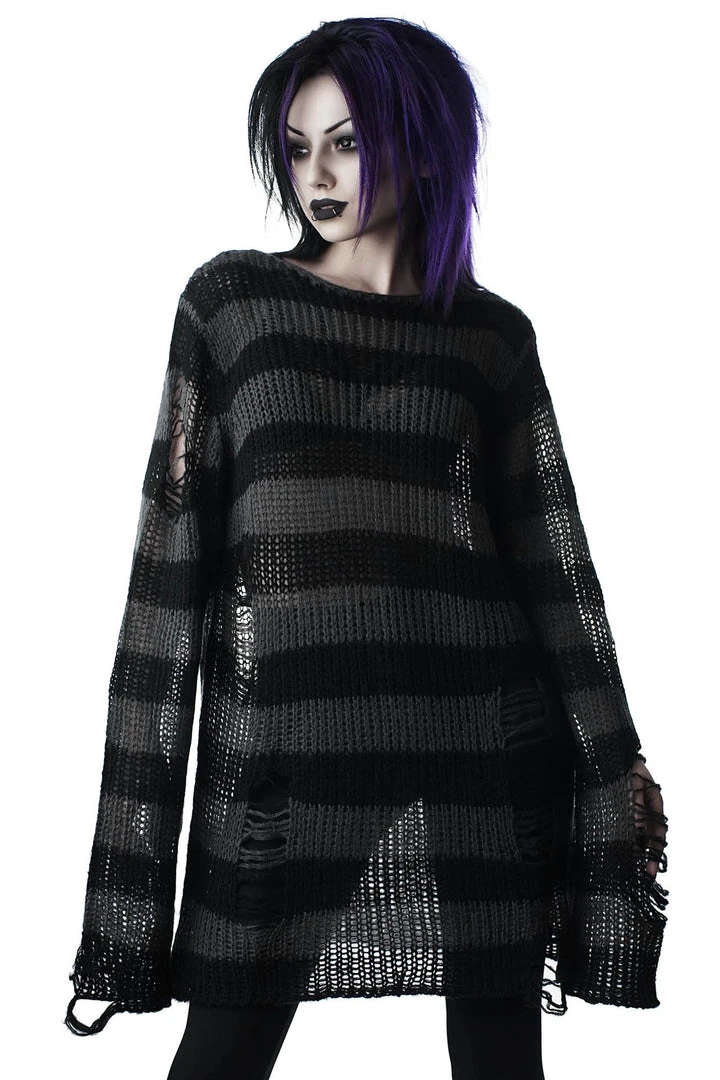 Killstar Ash Distress Knit Sweater 3 Killstar Ash Distress Knit Sweater