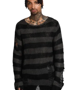Killstar Ash Distress Knit Sweater