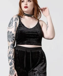 Killstar Ataraxia Velvet Top Ladies 9 Killstar Ataraxia Velvet Top Ladies