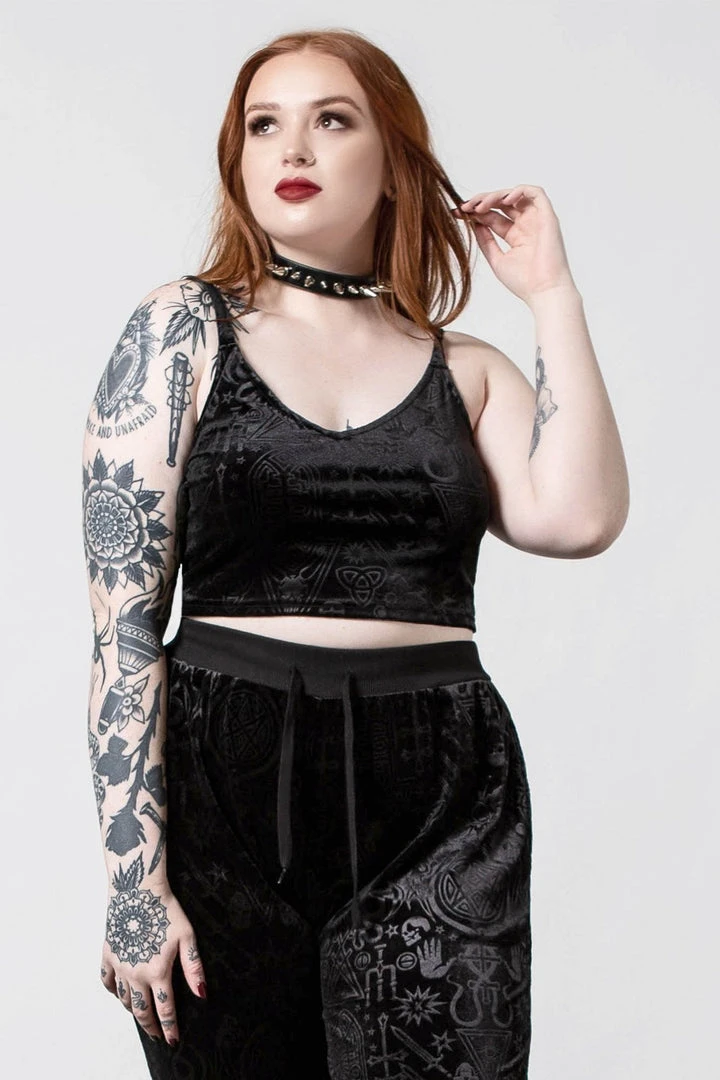 Killstar Ataraxia Velvet Top Ladies 4 Killstar Ataraxia Velvet Top Ladies