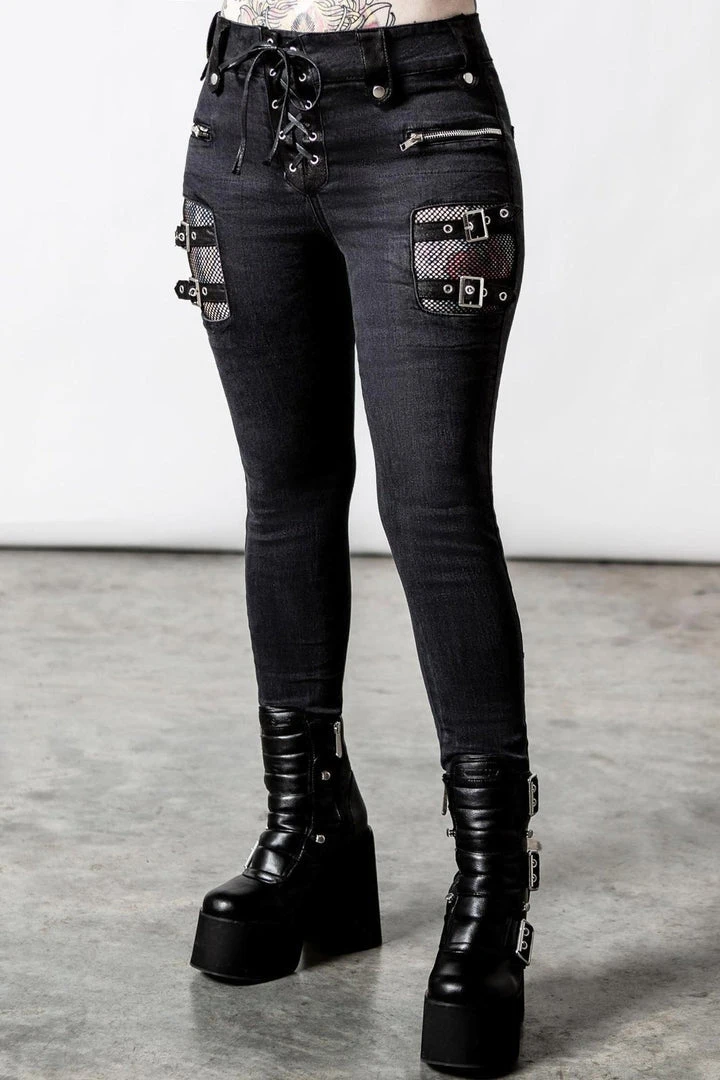Killstar Azazel Washed Jeans Ladies 3 Killstar Azazel Washed Jeans Ladies