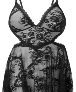 Plus Sizes Killstar Afterlife Lace Nightdress Black