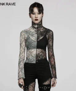 New Arrivals Punk Rave Syble Top - Black & White 21 New Arrivals Punk Rave Syble Top - Black & White