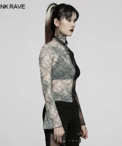 New Arrivals Punk Rave Syble Top - Black & White 24 New Arrivals Punk Rave Syble Top - Black & White