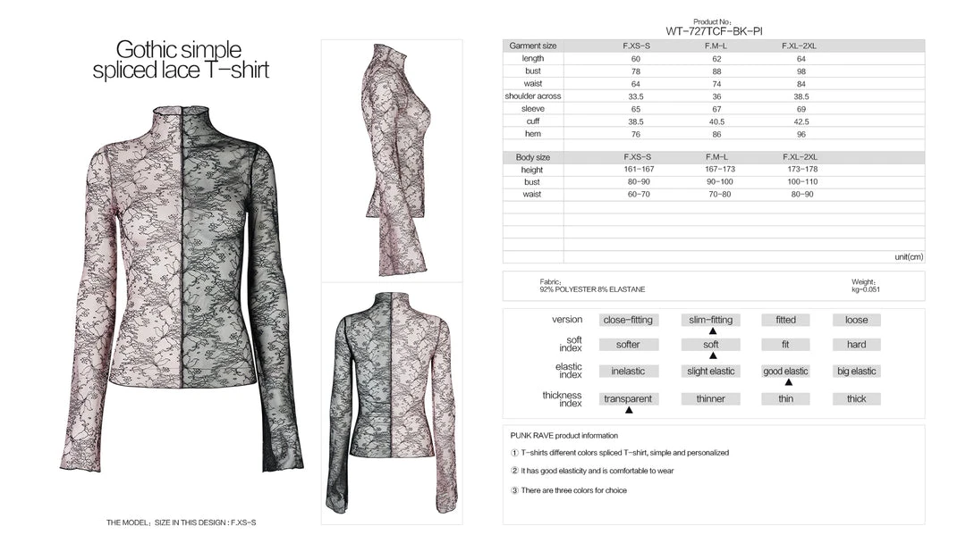 New Arrivals Punk Rave Syble Top - Black & Pink 10 New Arrivals Punk Rave Syble Top - Black & Pink