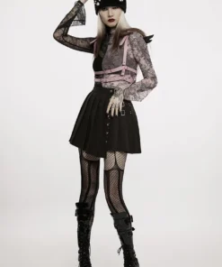 New Arrivals Punk Rave Syble Top - Black & Pink 17 New Arrivals Punk Rave Syble Top - Black & Pink