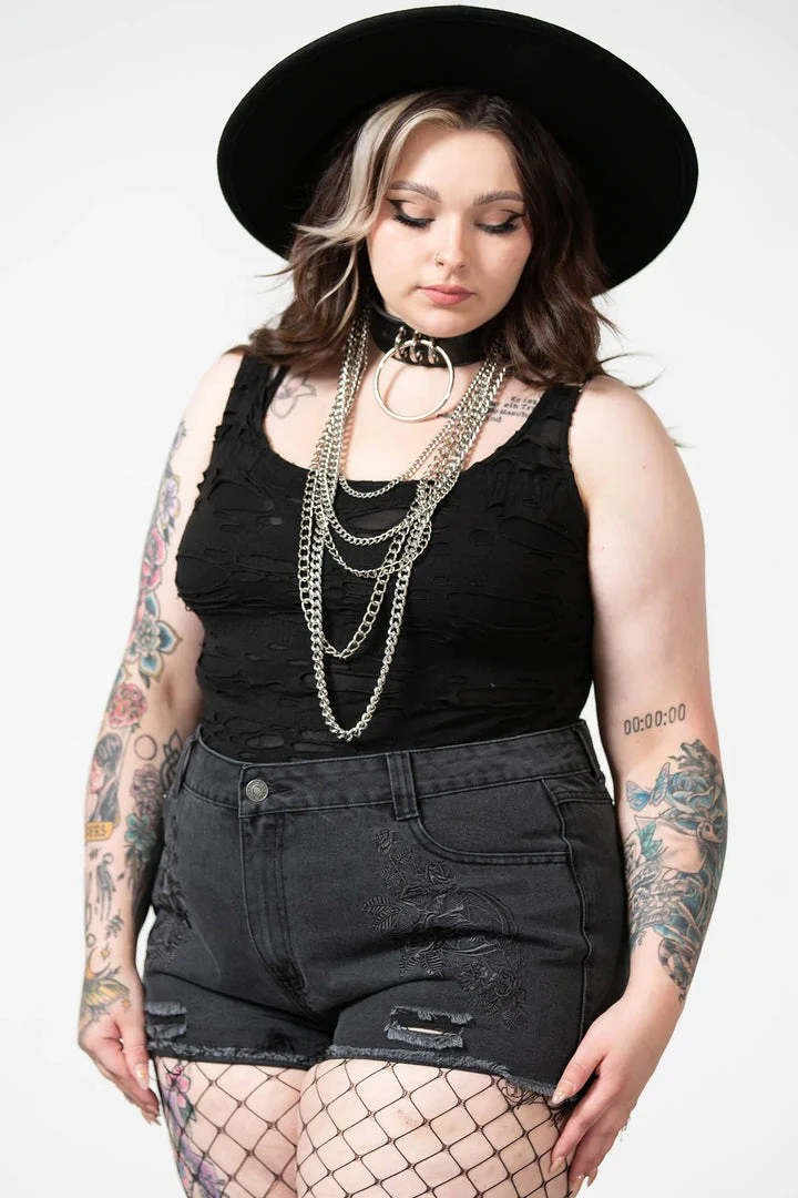 Killstar Alchemille Denim Shorts 5 Killstar Alchemille Denim Shorts