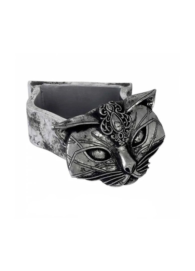 Alchemy Gothic Sacred Cat Trinket Box - Silver Homeware 4 Alchemy Gothic Sacred Cat Trinket Box - Silver Homeware