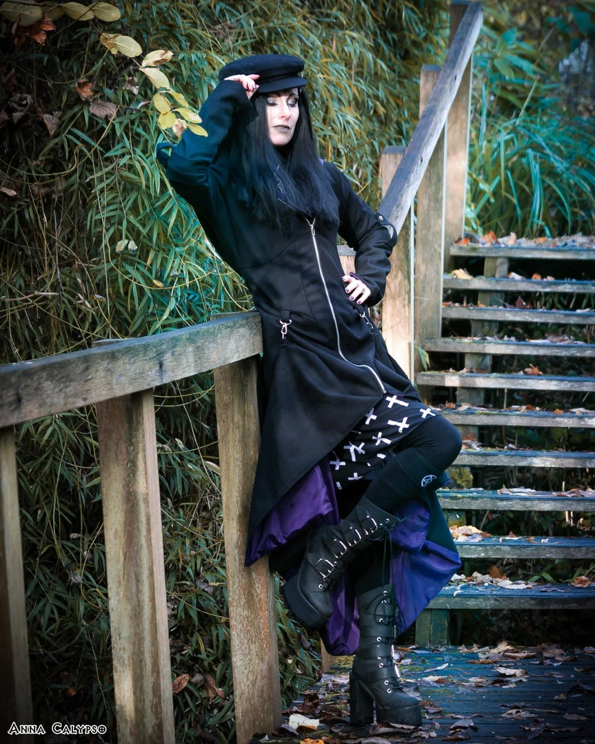 Necessary Evil Purple Lined Selene Coat 22 Necessary Evil Purple Lined Selene Coat