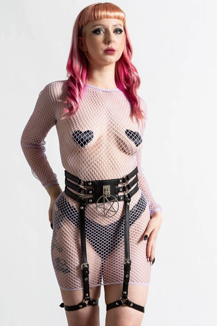 Killstar Baby Hex Suspender Belt Black Plus Sizes 4 Killstar Baby Hex Suspender Belt Black Plus Sizes