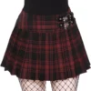 Killstar Bat Girl Skirt Tartan Ladies