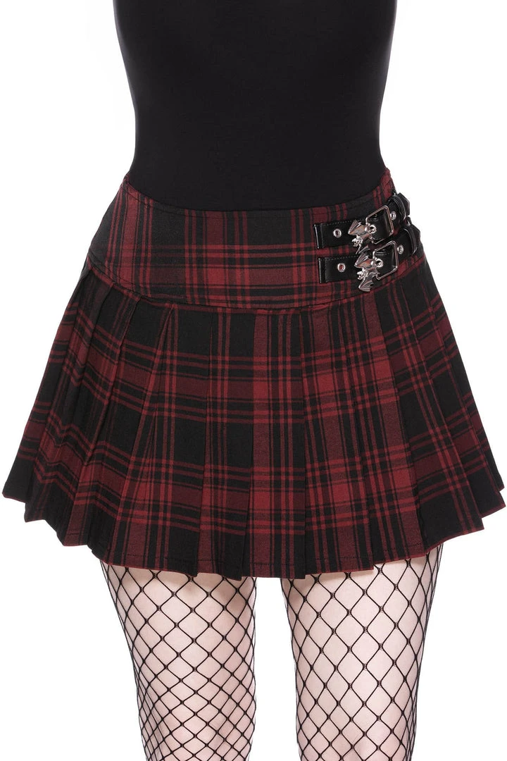 Killstar Bat Girl Skirt Tartan Ladies 3 Killstar Bat Girl Skirt Tartan Ladies