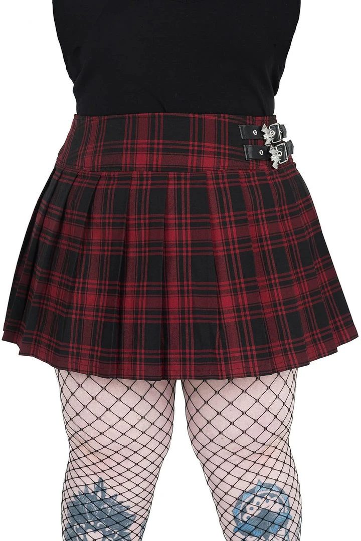 Killstar Bat Girl Skirt Tartan Ladies 4 Killstar Bat Girl Skirt Tartan Ladies