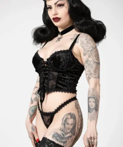 Plus Sizes Killstar Be Veiled Lace Basque 22 Plus Sizes Killstar Be Veiled Lace Basque