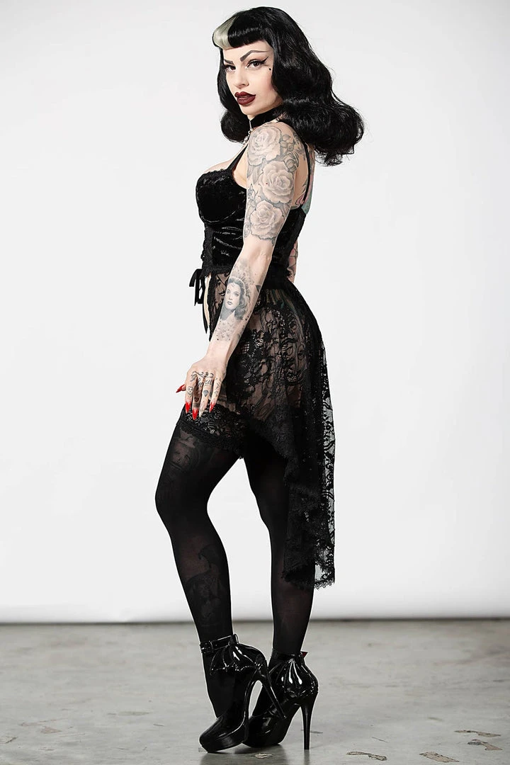 Plus Sizes Killstar Be Veiled Lace Basque 5 Plus Sizes Killstar Be Veiled Lace Basque