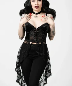 Plus Sizes Killstar Be Veiled Lace Basque 26 Plus Sizes Killstar Be Veiled Lace Basque