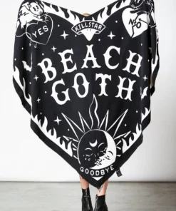 Killstar Beach Goth Heart Towel 7 Killstar Beach Goth Heart Towel