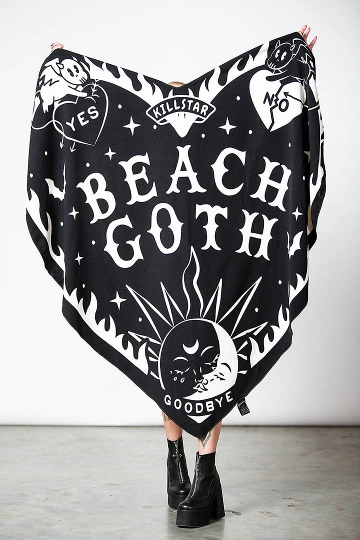 Killstar Beach Goth Heart Towel 5 Killstar Beach Goth Heart Towel