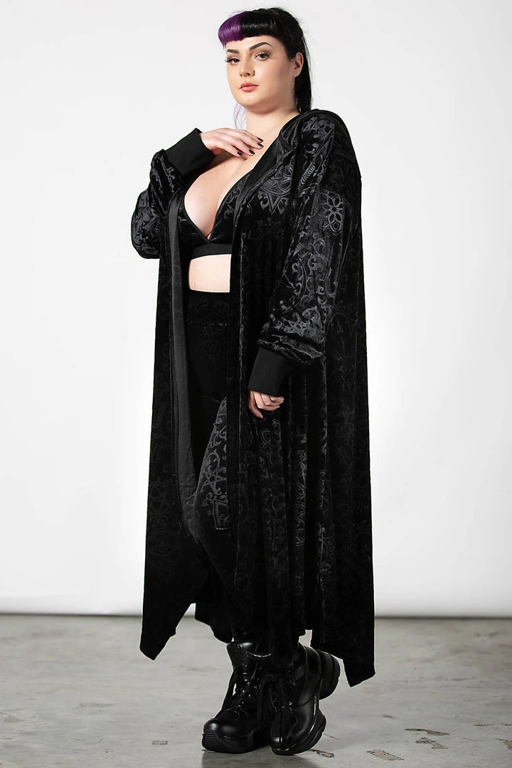 Ladies Killstar Blasphemia Longline Cardigan 5 Ladies Killstar Blasphemia Longline Cardigan