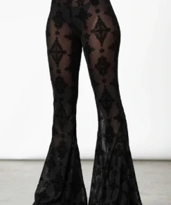 Ladies Killstar Bless Me Mesh Bell Bottoms