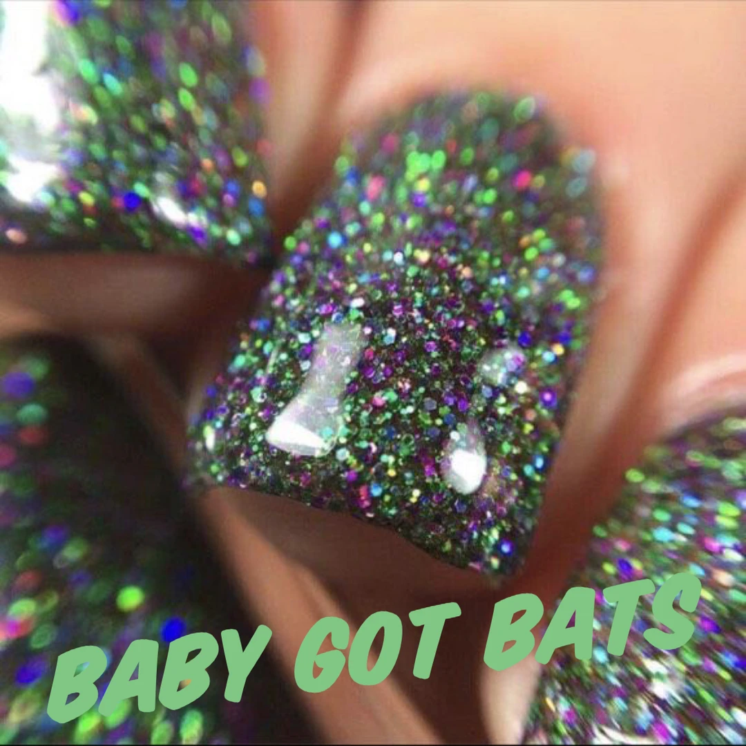Radioactive Unicorn Baby Got Bats Nail Polish 3 Radioactive Unicorn Baby Got Bats Nail Polish