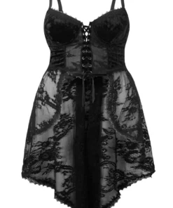 Plus Sizes Killstar Be Veiled Lace Basque 33 Plus Sizes Killstar Be Veiled Lace Basque