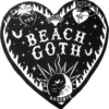 Killstar Beach Goth Heart Towel