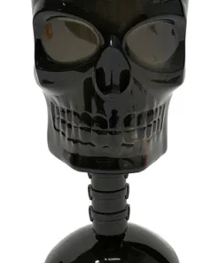 Gothic Gifts Black Skull Wine Glass