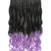 Gothic Attitude (Black/Lilac) Curly Two Tone 20" Hair Extensions 1 Gothic Attitude (Black/Lilac) Curly Two Tone 20" Hair Extensions
