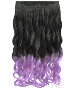 Gothic Attitude (Black/Lilac) Curly Two Tone 20" Hair Extensions