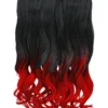 Gothic Attitude New Arrivals (Black/Red) Curly Two Tone 20" Hair Extensions