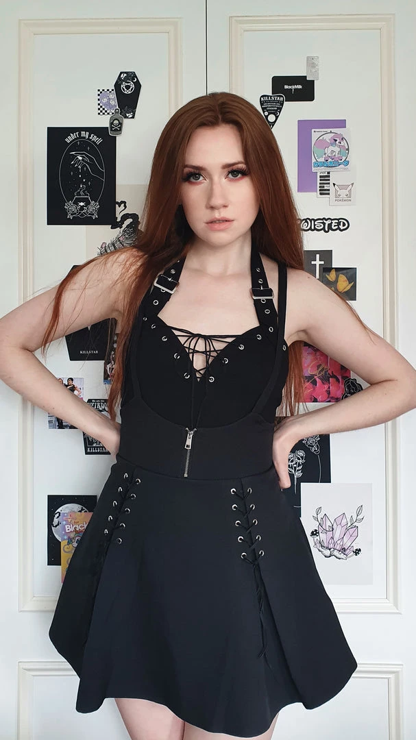 Ladies Necessary Evil Minerva Plunge Lace Up Halter Top 7 Ladies Necessary Evil Minerva Plunge Lace Up Halter Top