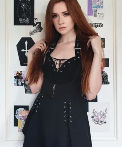 Ladies Necessary Evil Minerva Plunge Lace Up Halter Top 17 Ladies Necessary Evil Minerva Plunge Lace Up Halter Top