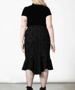 Killstar Candence Flocked Midi Skirt Ladies 19 Killstar Candence Flocked Midi Skirt Ladies