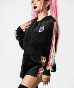 New Arrivals Killstar Coven Chill Velour Hoodie