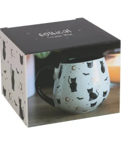 Homeware Gothic Gifts Gothicat Print Round Ceramic Mug 8 Homeware Gothic Gifts Gothicat Print Round Ceramic Mug