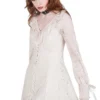 Killstar Cybele Lace Dress Ivory Ladies