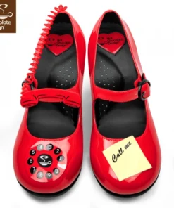 Ladies Hot Chocolate Design Mid Heels Call Me Mary Jane Pump