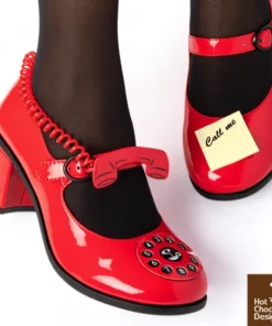 Ladies Hot Chocolate Design Mid Heels Call Me Mary Jane Pump
